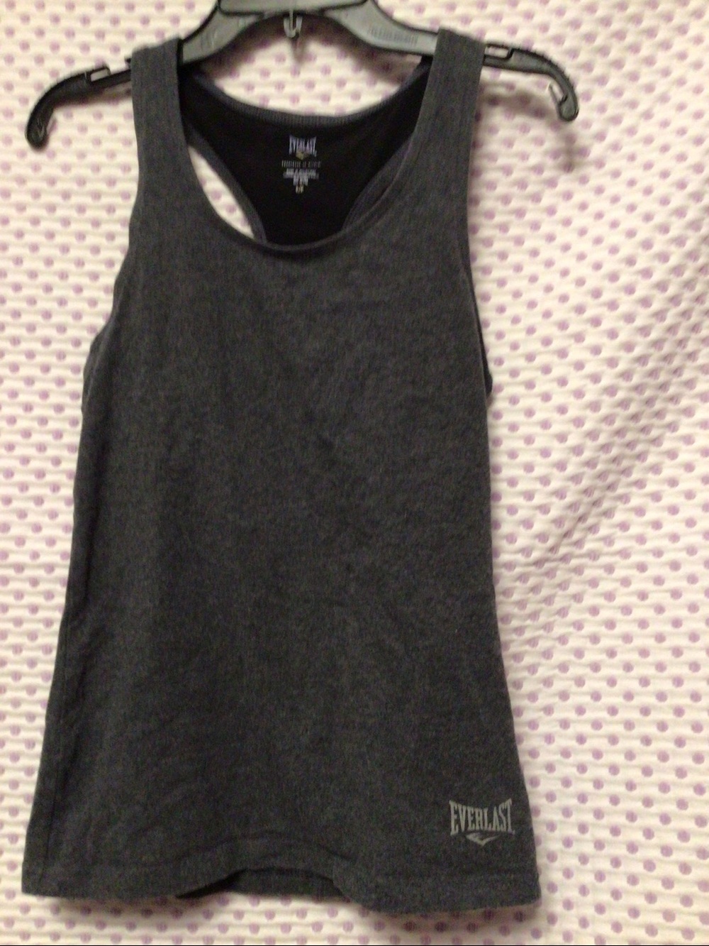 Heather charcoal grey Racerback athletic tank top
